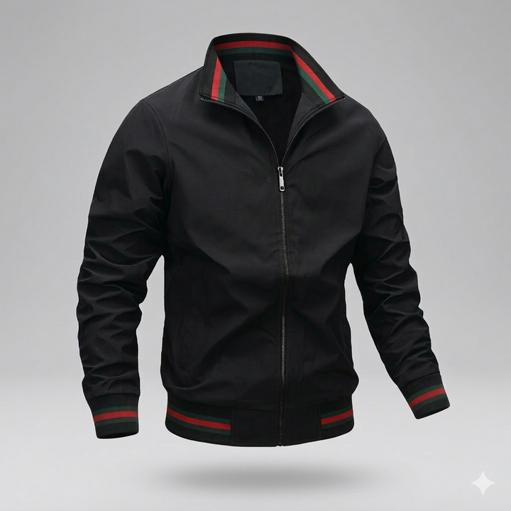 Men's lightweight zip-front summer jacket, stylish and breathable outerwear for versatile smart-casual occasions.