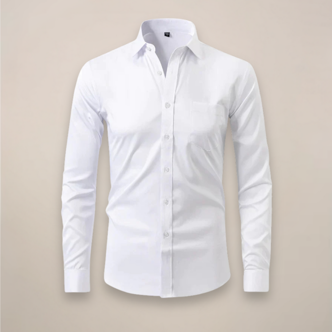 Modern fit men's tailored spring shirt, ideal for everyday wear & versatile smart casual styling.