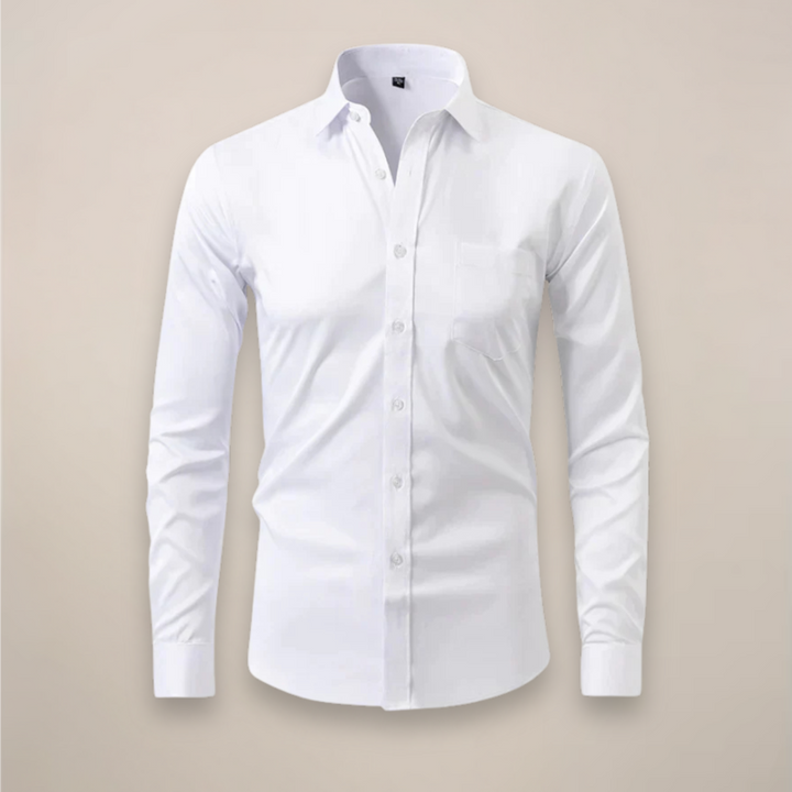 Modern fit men's tailored spring shirt, ideal for everyday wear & versatile smart casual styling.