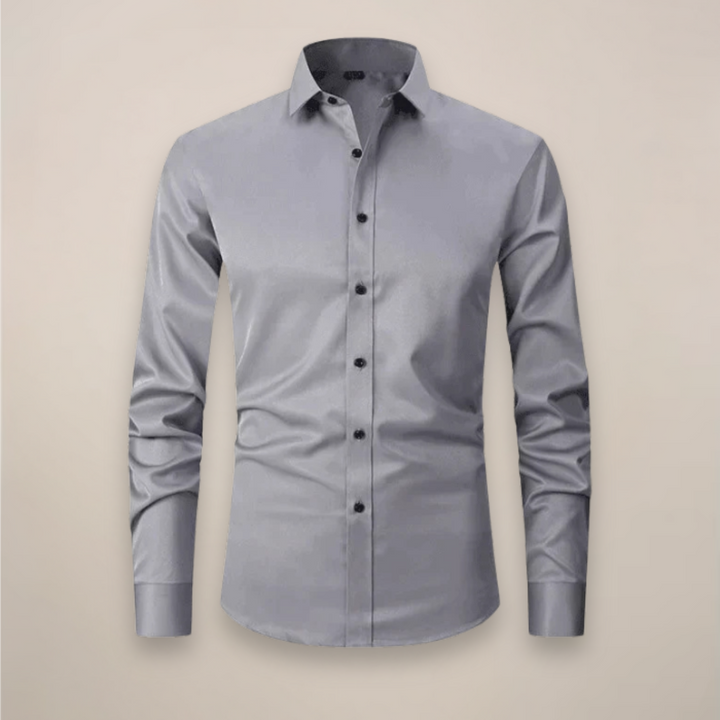Premium quality men's tailored spring shirt, a modern fit button-down for smart casual & office.