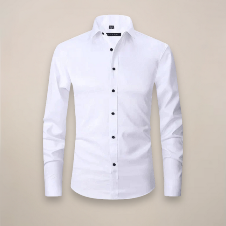Versatile men's spring shirt, modern fit tailored design for office or casual occasions, everyday wear.