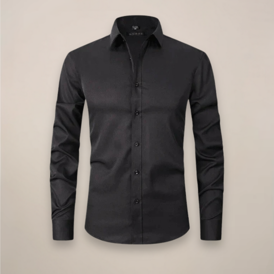 Stylish men's tailored spring shirt, a smart casual button-down for modern everyday and office wear.