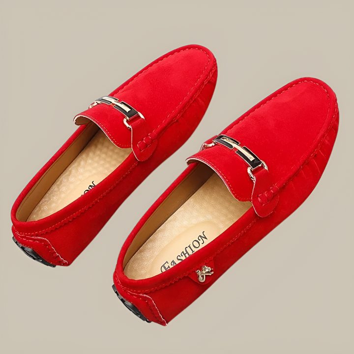 New4 men's suede loafers, comfortable slip-on footwear perfect for casual and formal occasions.
