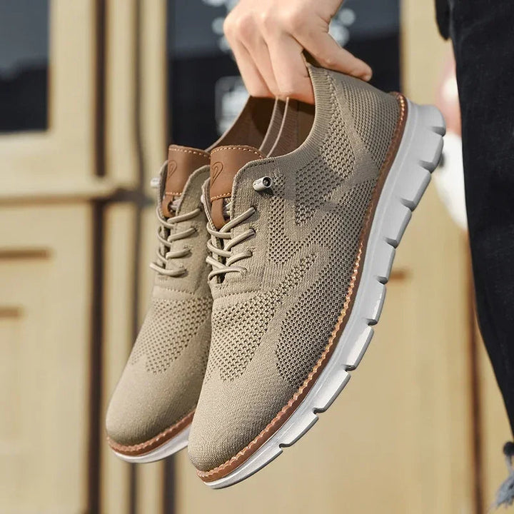 Chunky sole men's trainers, breathable and lightweight, perfect for summer casual outfits.