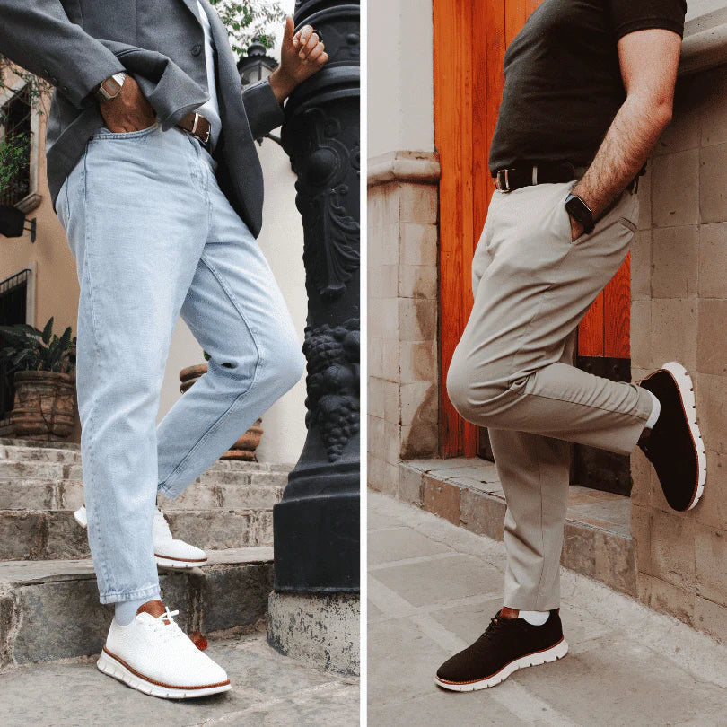 Breathable men's summer trainers with a modern chunky sole, offering comfort and style.