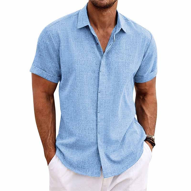 Everyday men's summer shirt, short sleeve, button front, a versatile top for men's fashion.