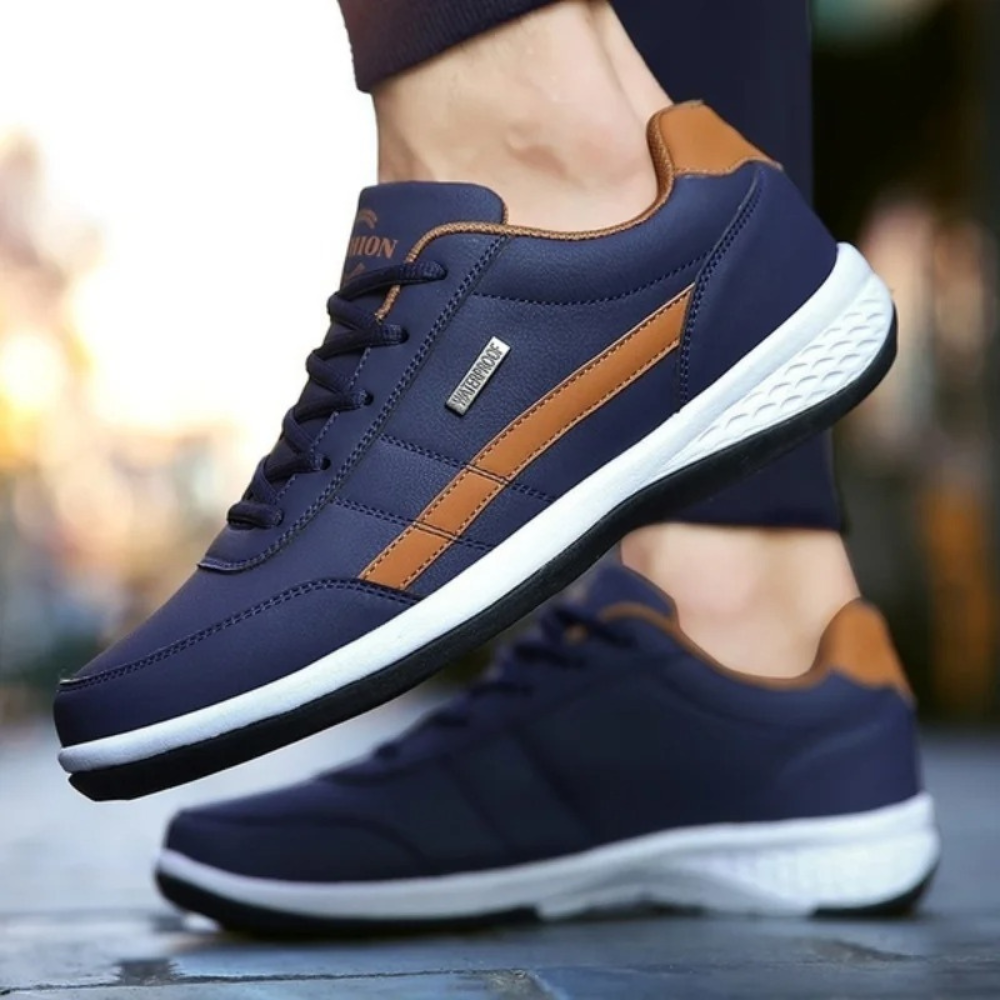 Men's casual walking shoes, supportive balance sneakers for everyday fashion.