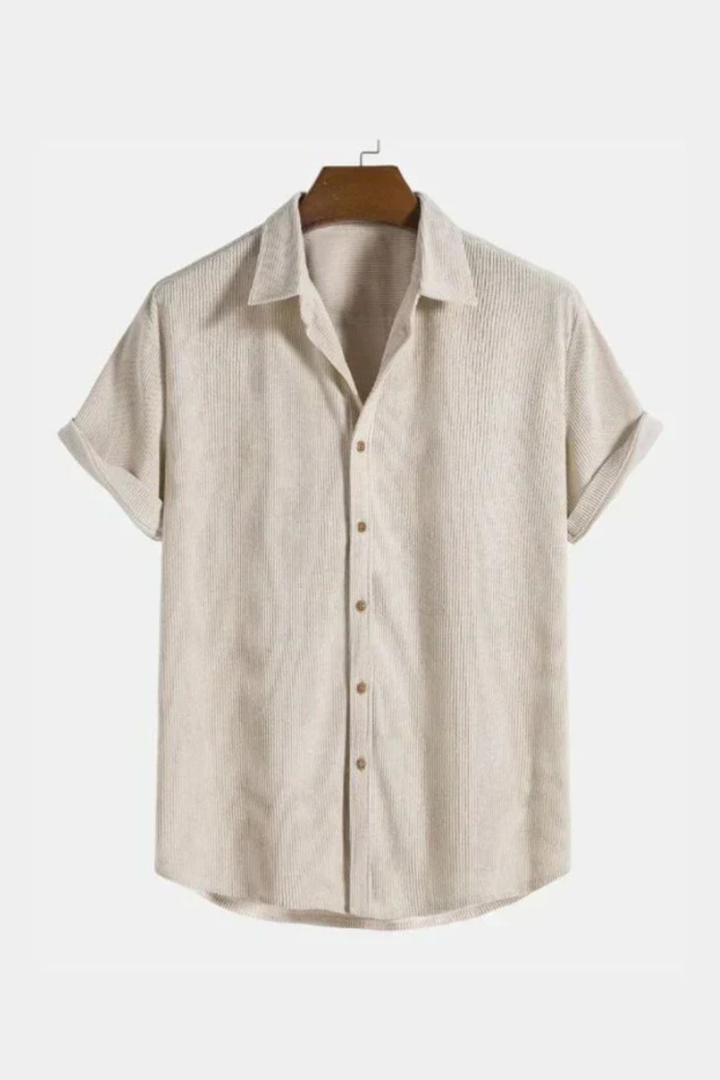 Men's button-down textured short sleeve camp collar shirt, a must-have for casual summer fashion.