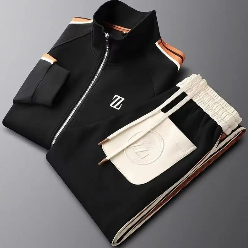 Men's urban tracksuit joggers, part of a two-piece set. Comfortable activewear for casual or athletic activities.
