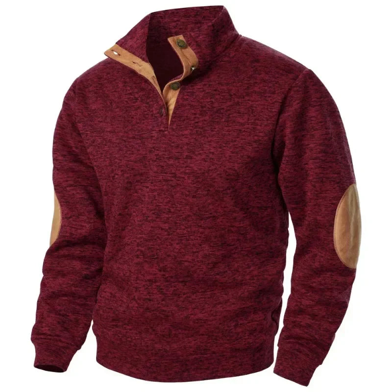 Men's V-neck sweatshirt for casual comfort, modern style. Soft, long-sleeve layering top.