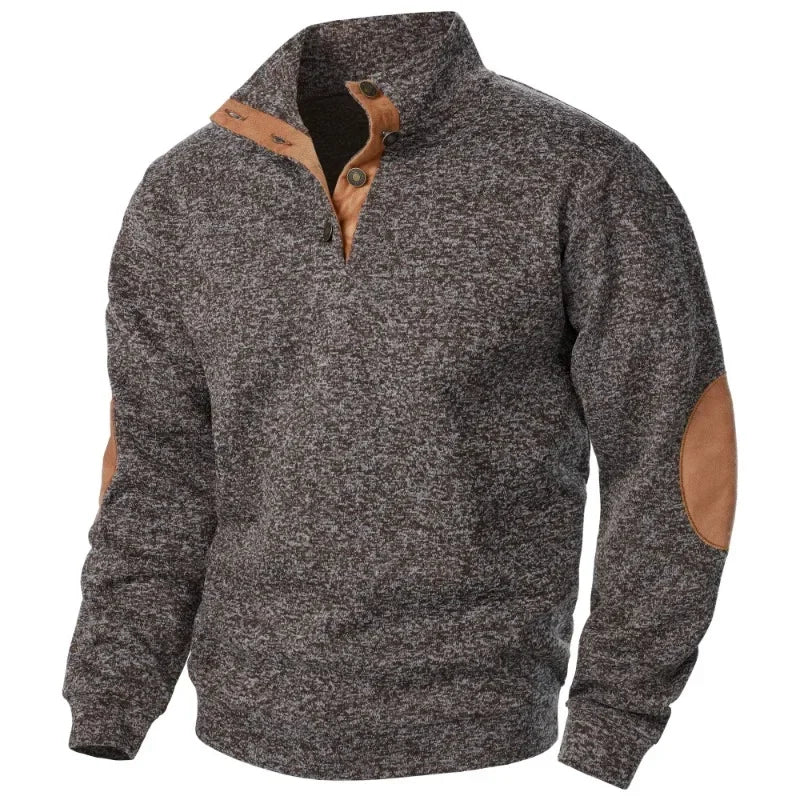 Versatile men's V-neck sweatshirt. Ideal for casual comfort, outdoor activities, or layering.