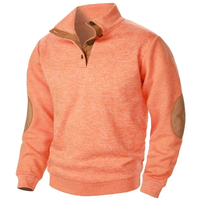 Modern men's V-neck sweatshirt, offering comfort and style for casual wear and everyday fashion.