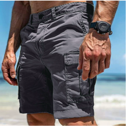 Men's versatile cargo shorts, comfortable for summer adventures. Practical multi-pocket design, ideal for casual wear.