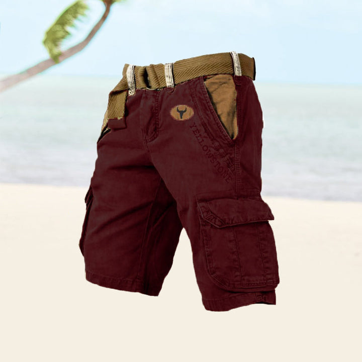 Relaxed fit men's cargo shorts, perfect for summer fashion, outdoor activities, and daily comfort.