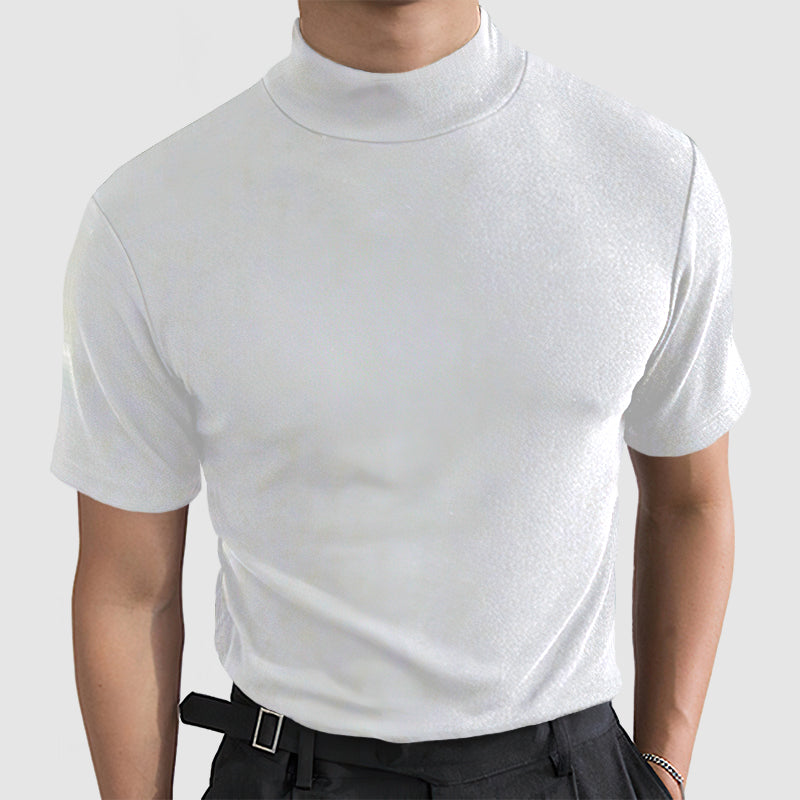 Stylish black men's casual tee, ideal for everyday wear. Comfortable, versatile, and a smart casual basic.