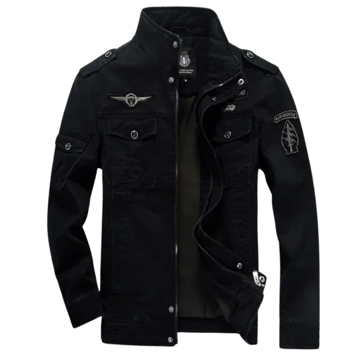 Stylish men's mid-season outerwear jacket, ideal for everyday fashion. Features a durable zipper & practical stand-up collar.