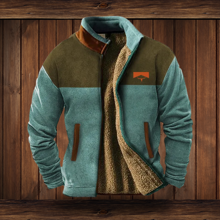 Warm men's winter jacket, lightweight for layering & designed for modern outdoor fashion & comfort.