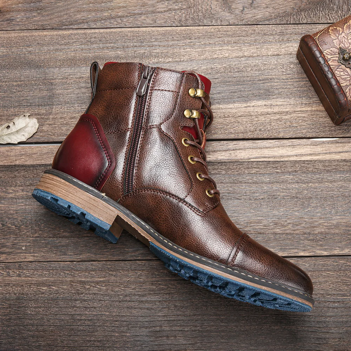 Smart casual men's vintage ankle boots, perfect for everyday wear with lace-up detail.