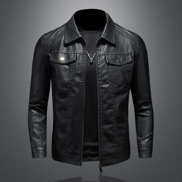 Durable men's vintage jacket. Timeless comfort outerwear for stylish men. Classic fall fashion everyday wear.