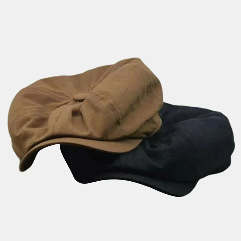 Men's vintage retro flat cap, classic British style headwear for a stylish gentleman.