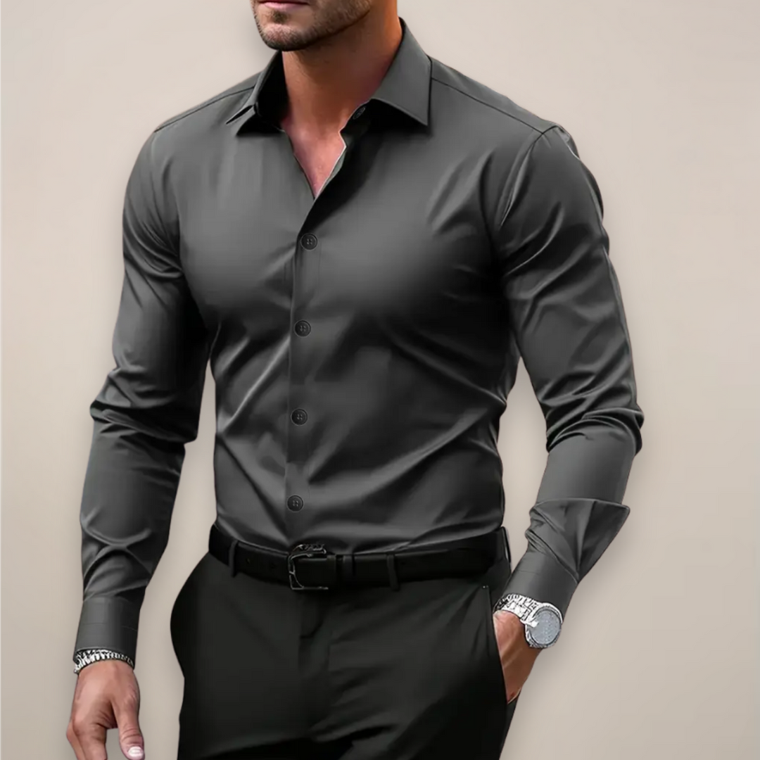 Men's William long sleeve smart shirt for a polished & versatile look. Ideal for business, formal or casual style.