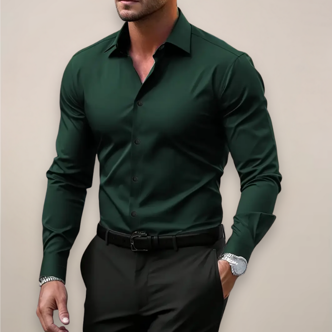 Versatile men's William long sleeve smart shirt. Achieve a polished style for business, formal or elegant casual occasions.