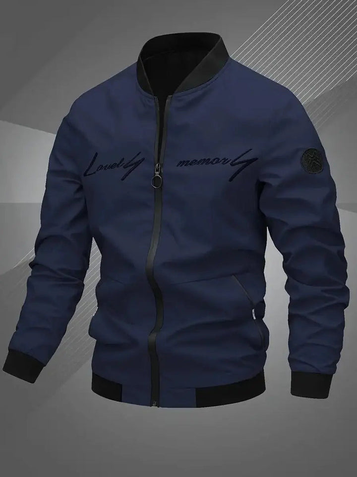 Versatile men's lightweight bomber jacket, essential outerwear for spring & fall seasons.