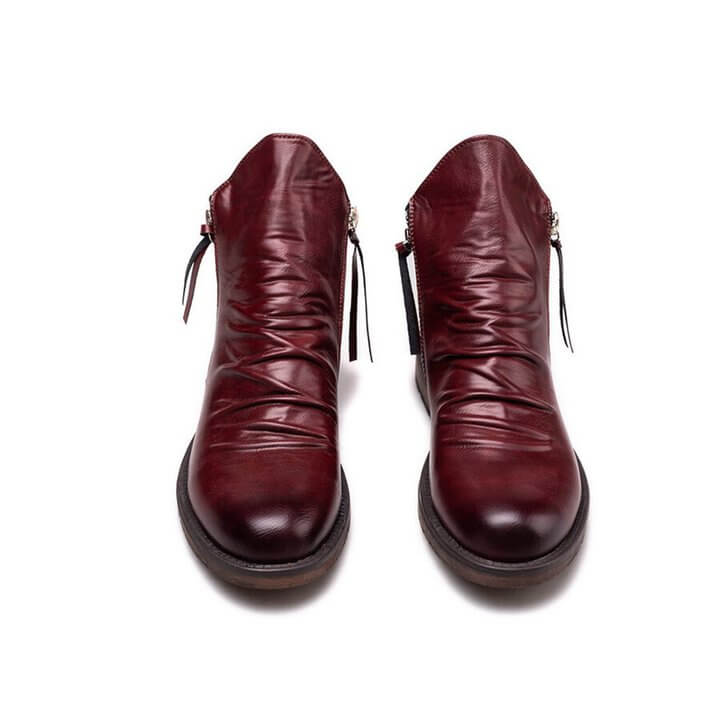 Autumn/winter men's elegant casual boots, timeless style, durable comfort, chunky heel.