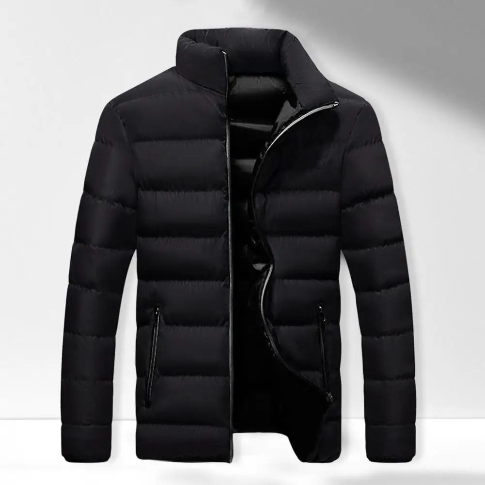 Men's casual quilted puffer jacket, lightweight insulated, autumn/winter coat in versatile colors with chic quilted design.