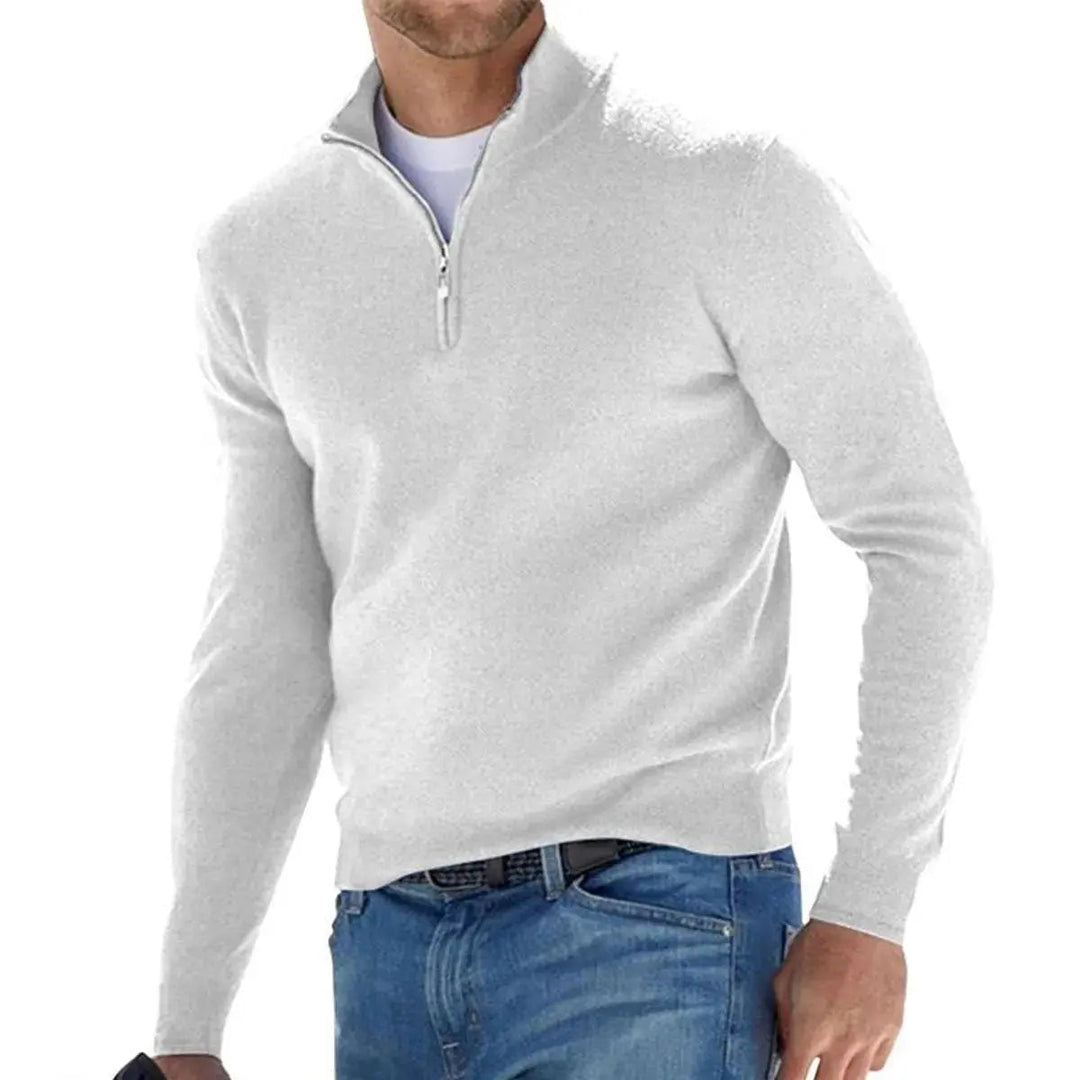 Fashionable men's ribbed pullover jumper, a warm and comfortable layering piece for winter.