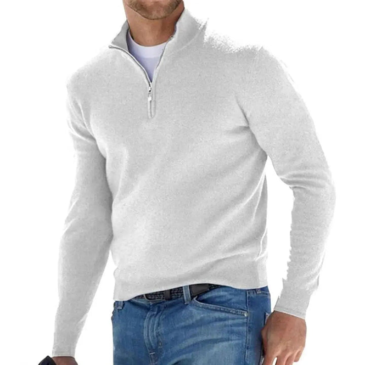 Fashionable men's ribbed pullover jumper, a warm and comfortable layering piece for winter.