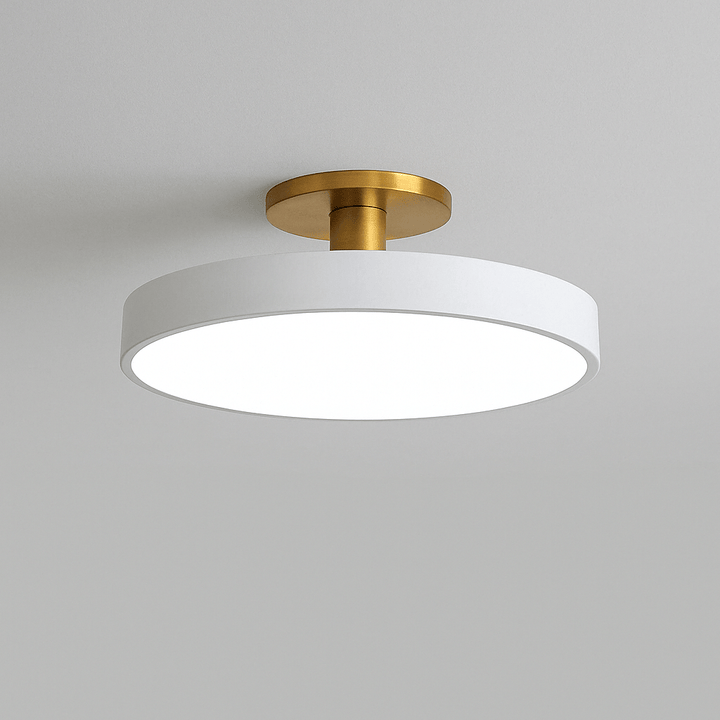 "Minimalist Nordic Macaron LED Ceiling Light in vibrant colors, round design, perfect for modern interior decor."