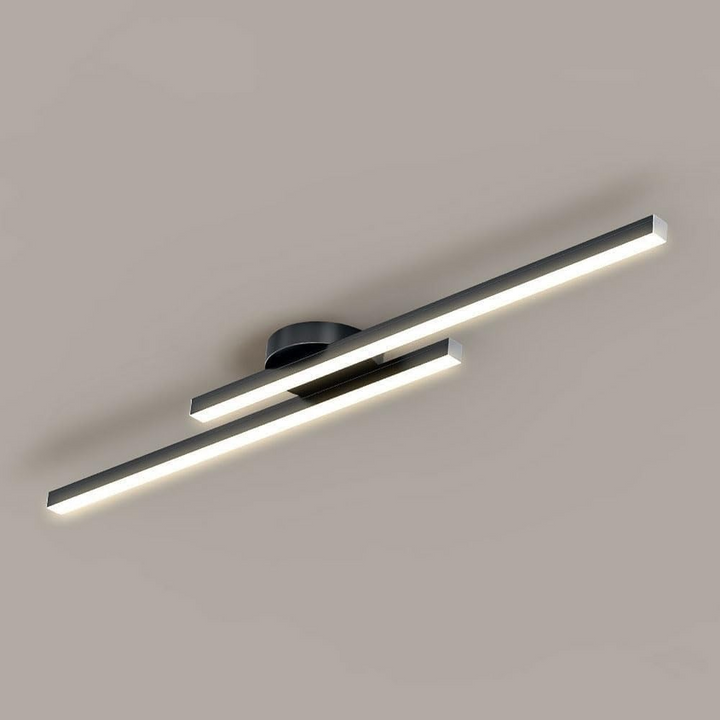 "Modern aluminium semi flush mount LED ceiling light with sleek design, energy-efficient illumination, and multiple finishes.