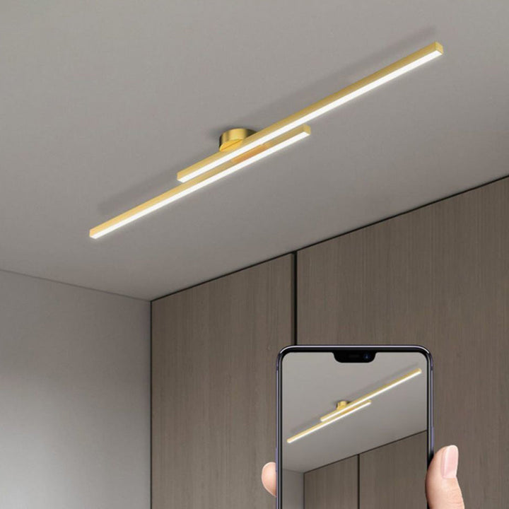 "Modern aluminium semi flush mount LED ceiling light with sleek design, energy-efficient illumination, and multiple finishes.