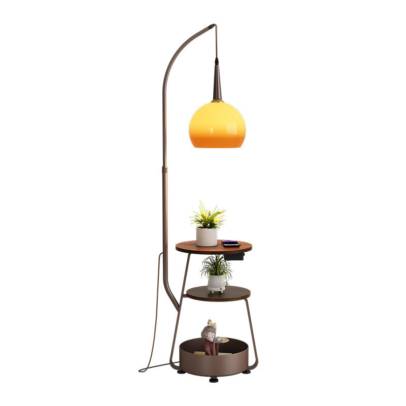"Modern bedside lamp with Bauhaus design, metal and wood finish, warm ambient lighting, perfect for stylish bedrooms."