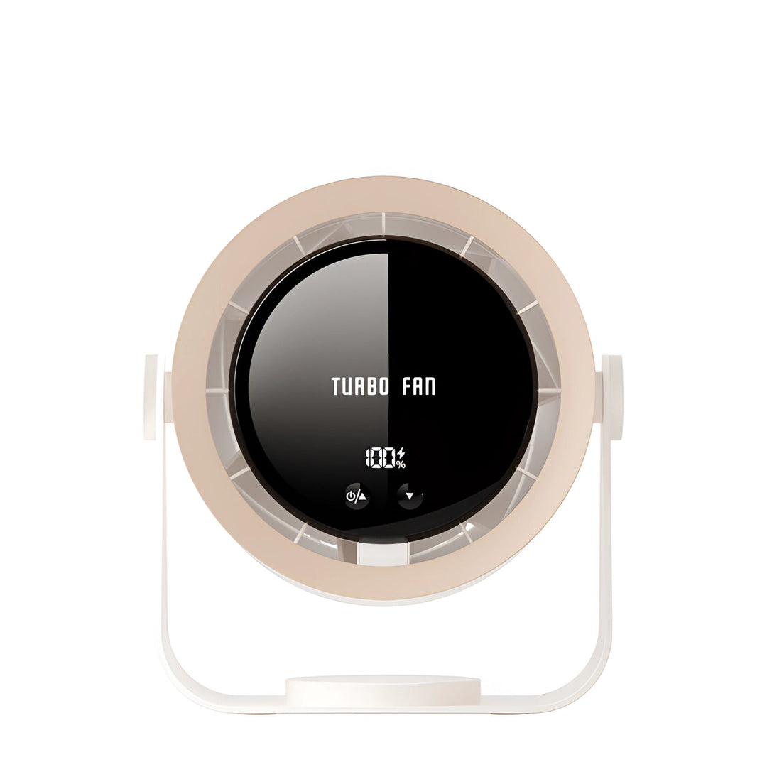Quiet bladeless air circulator fan with LED display, excellent for personal & office cooling.