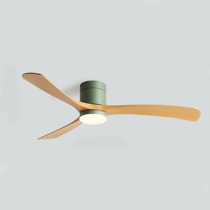 Minimalist LED ceiling fan, a smart and quiet lighting fixture delivering comfortable airflow for modern interiors.