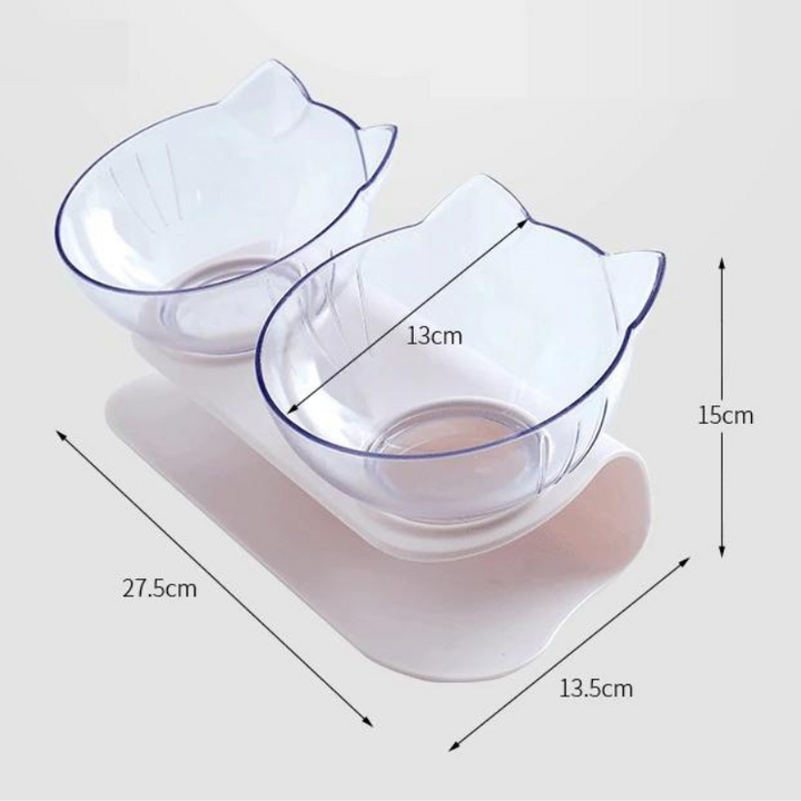 Premium elevated cat bowl, designed for healthy digestion, pet comfort & anti-vomit benefits. Durable cat accessory.