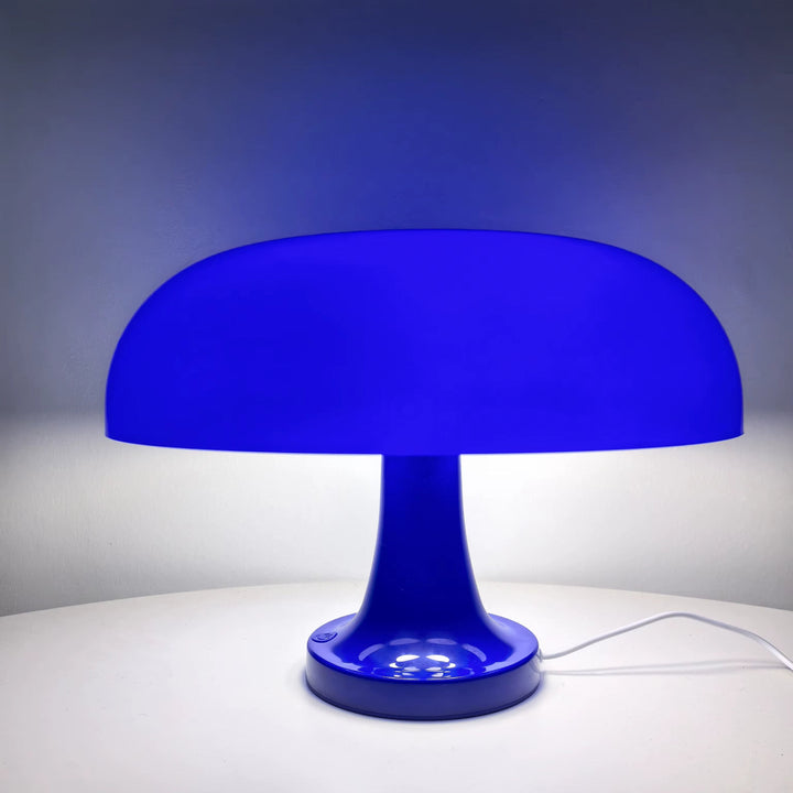 "Modern LED table lamp with USB charging, dimmable light, sleek ABS design, ideal for bedrooms or living rooms."