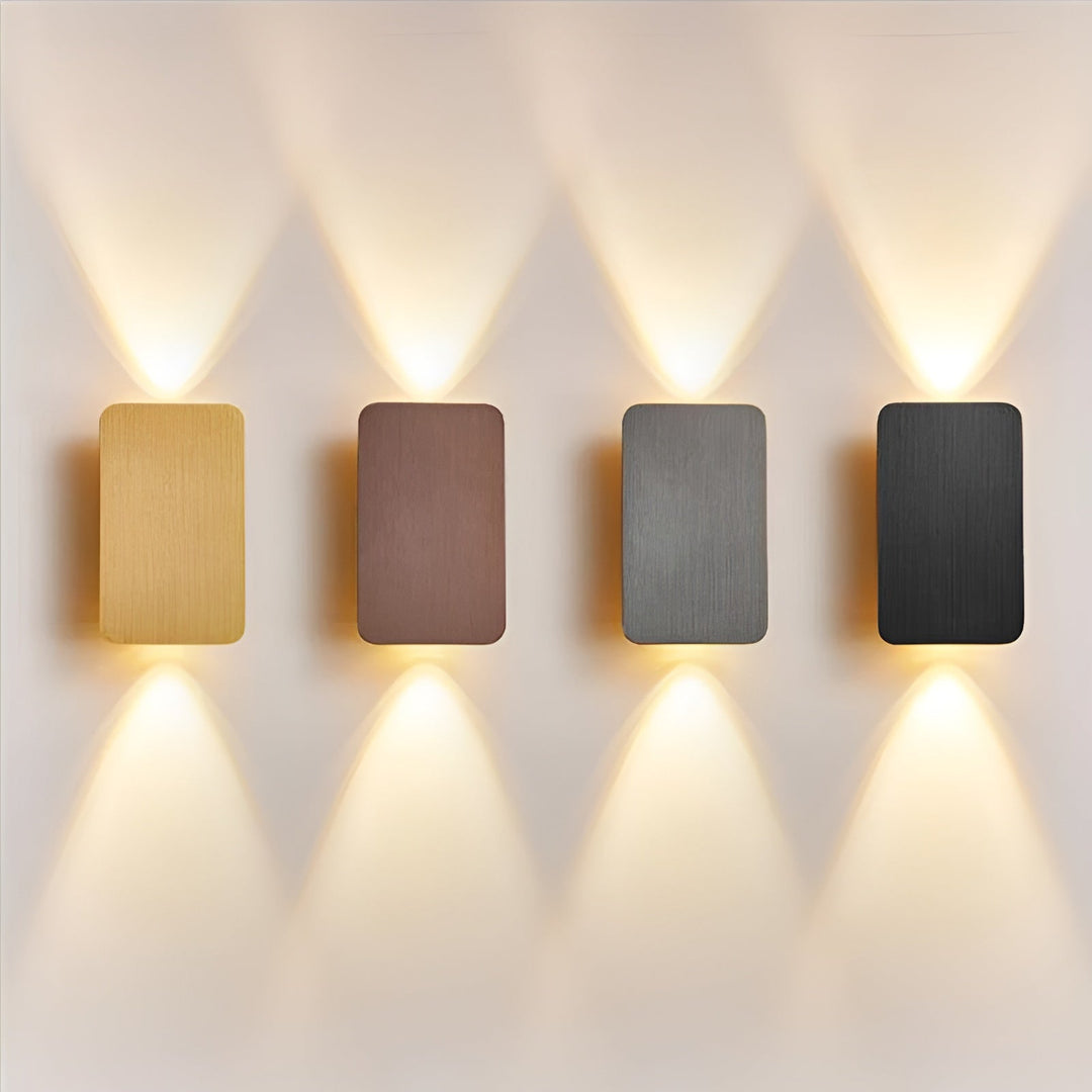 Modern LED wall lamp with upward and downward light, perfect for elegant home ambiance.