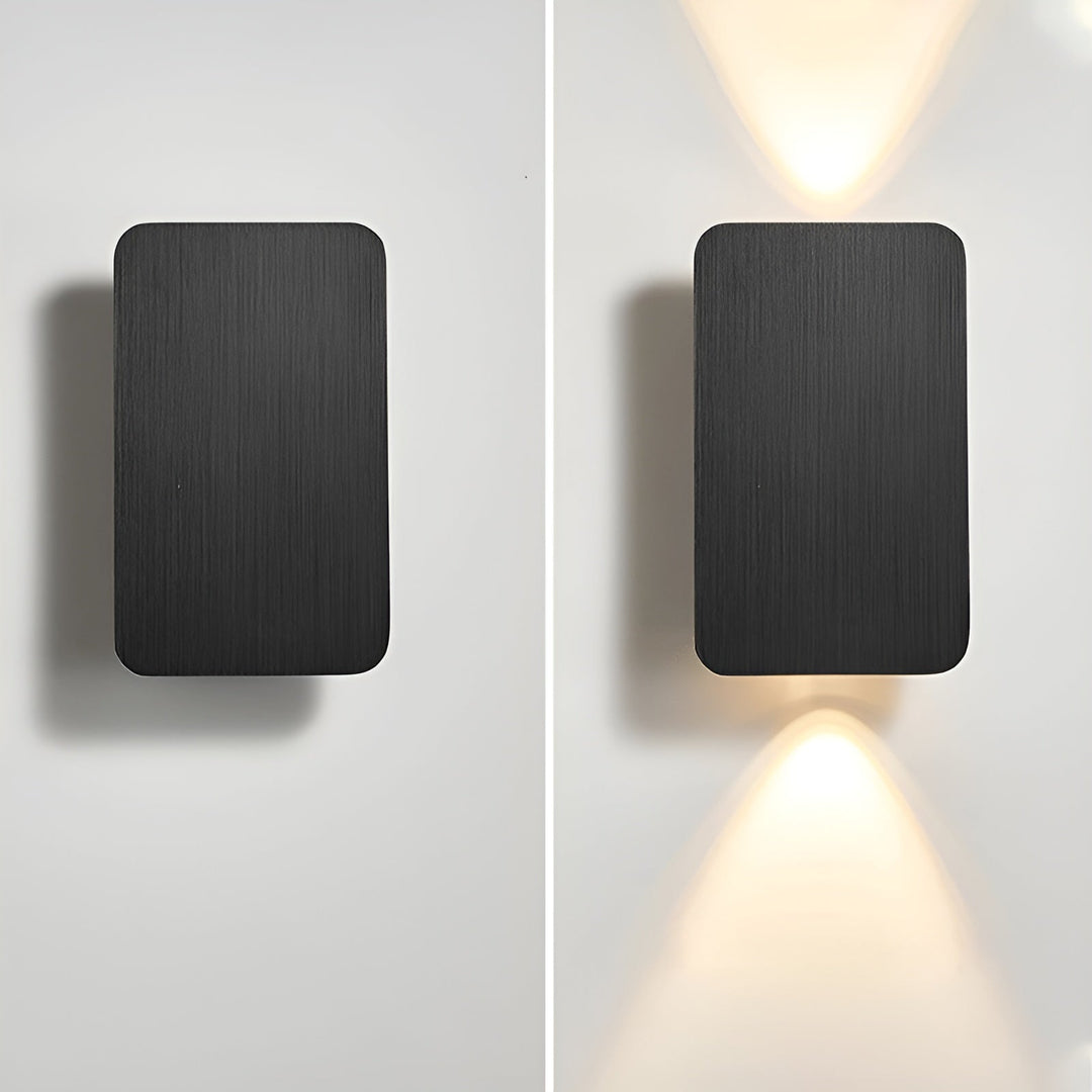 Minimalist LED wall lamp offering bright, energy-saving up/down illumination for home decor.