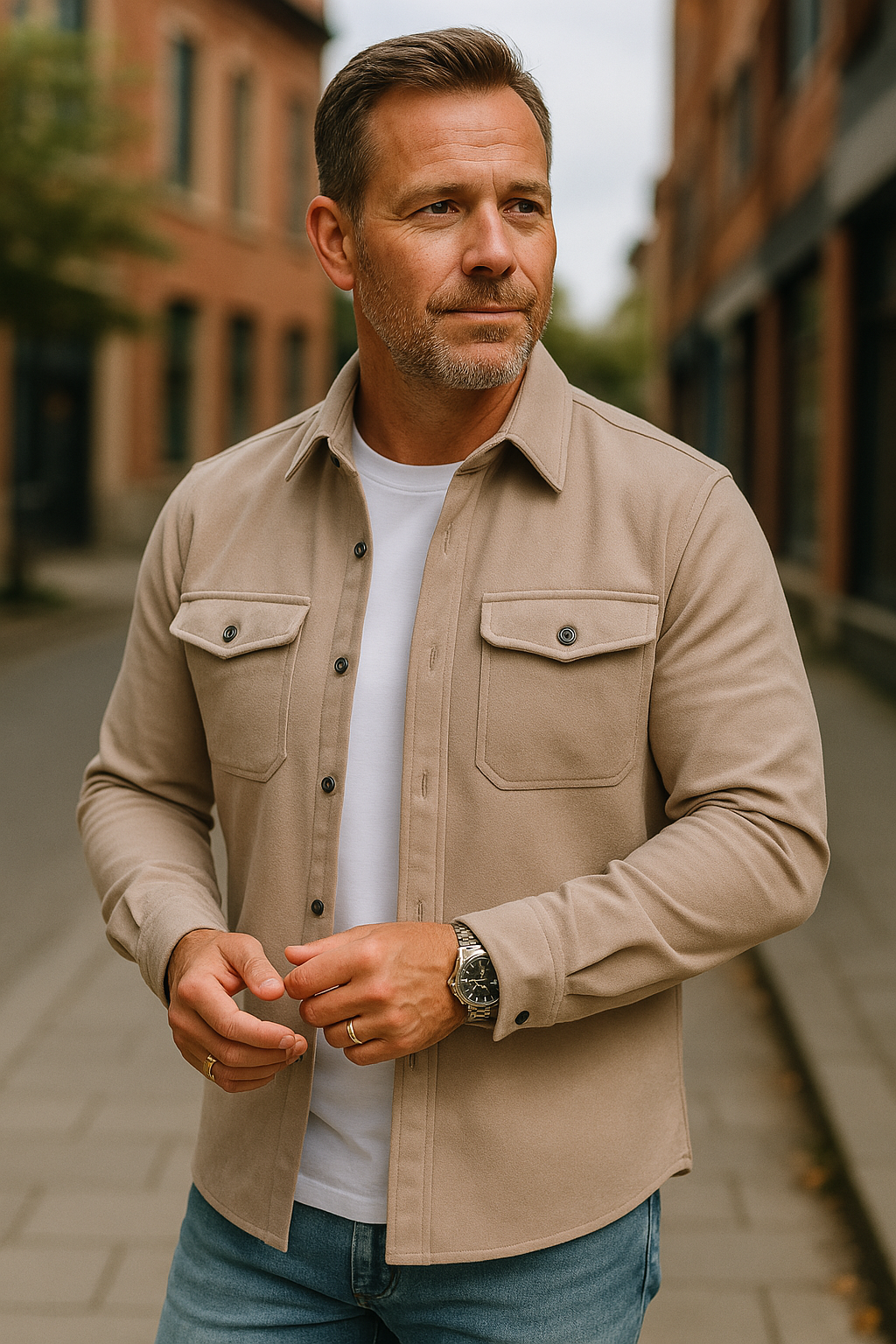 Stylish button-down casual shirt for men, ideal for everyday elegance & comfortable wear.