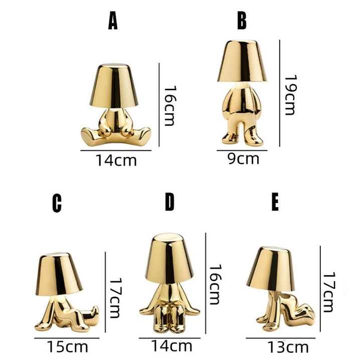 Modern wireless lamp with rechargeable battery, warm glow, sleek design, ideal for home decor, available in various colors.