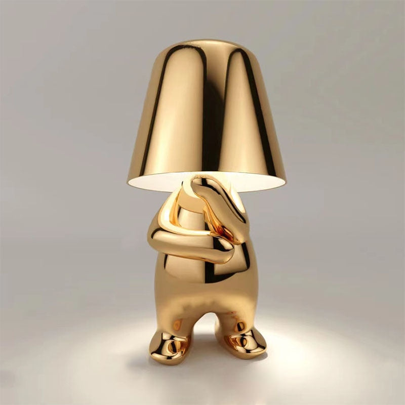 Modern wireless lamp with rechargeable battery, warm glow, sleek design, ideal for home decor, available in various colors.