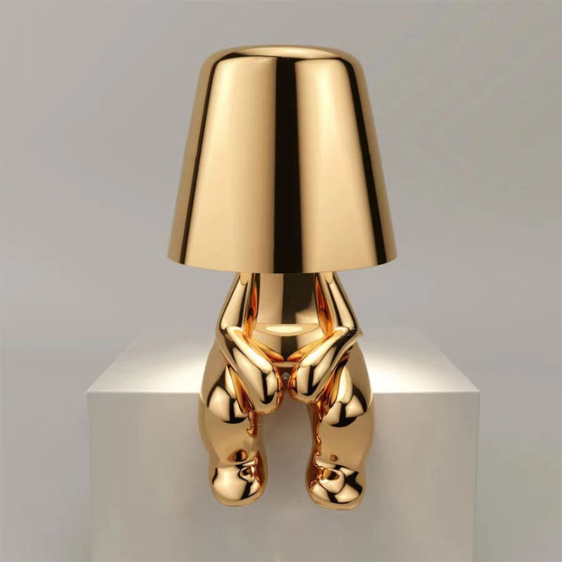 Modern wireless lamp with rechargeable battery, warm glow, sleek design, ideal for home decor, available in various colors.