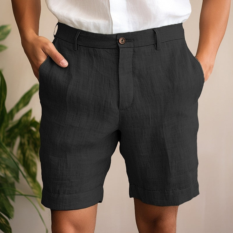 Comfortable gray men's chino shorts with a relaxed fit, great for stylish summer fashion and casual outings.