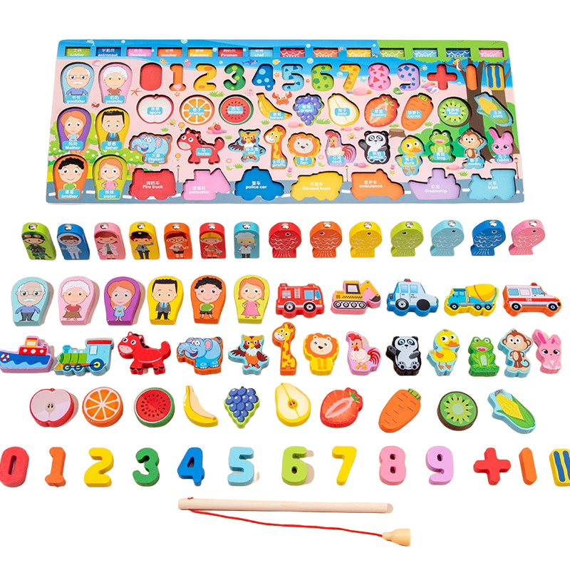 Toddler busy board and wooden puzzle promoting early learning, fine motor skill development, and sensory play.