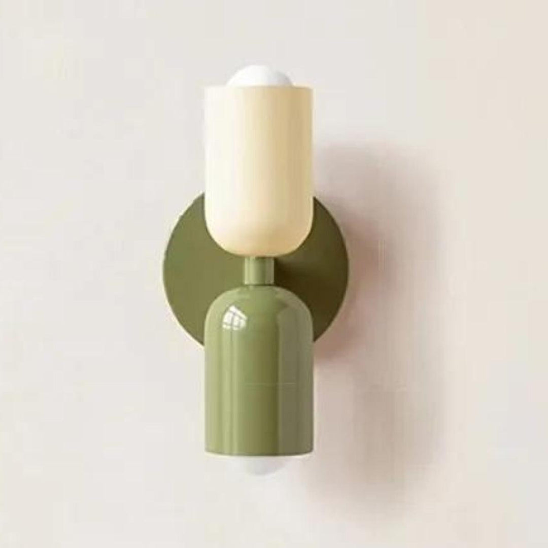 Modern lighting double wall lamp, black/white finish, Scandinavian elegance.