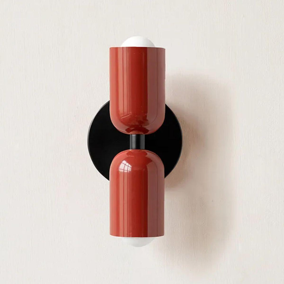 Double accent lamp, modern lighting fixture with a distinct Scandinavian flair.