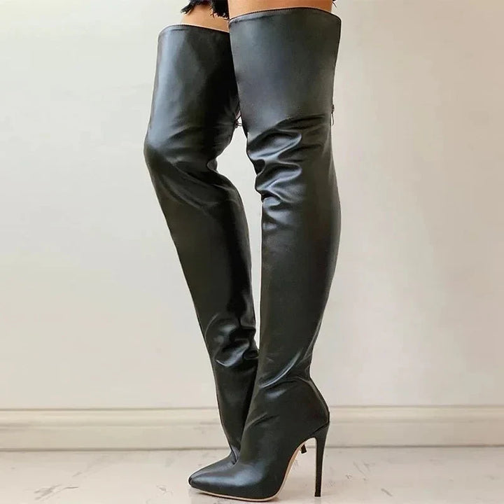Leg-lengthening women's over-the-knee stiletto boots with a sophisticated pointed toe for a chic look.